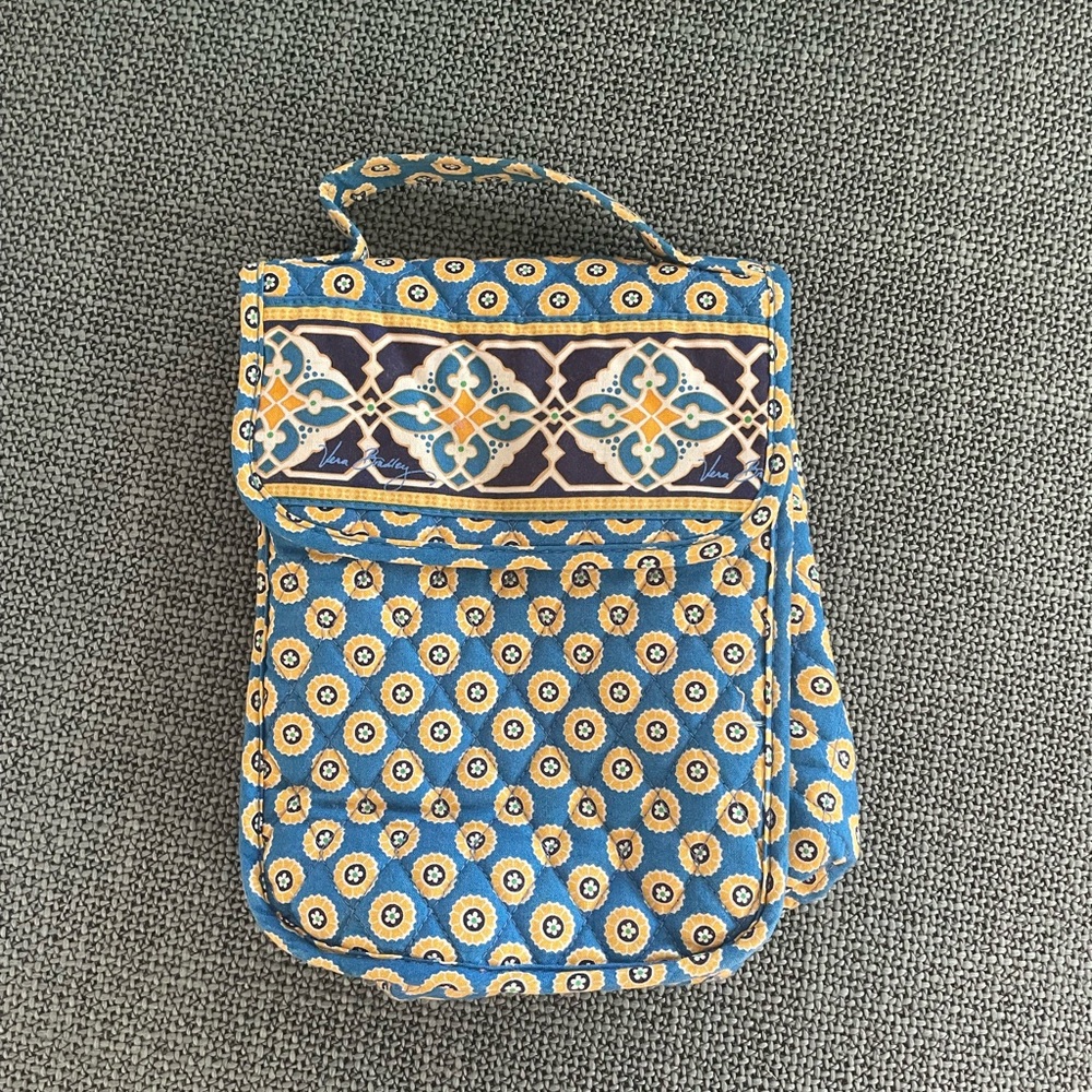 Vera Bradley Blue and Yellow Patterned lunch box